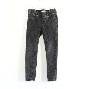 Levi’s black pull-on legging acid wash cotton girl goth punk comfy stretch 6